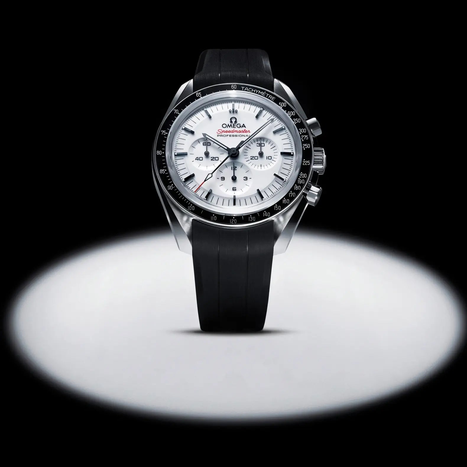 Speedmaster Moonwatch Professional 42mm - White Dial on Rubber Strap