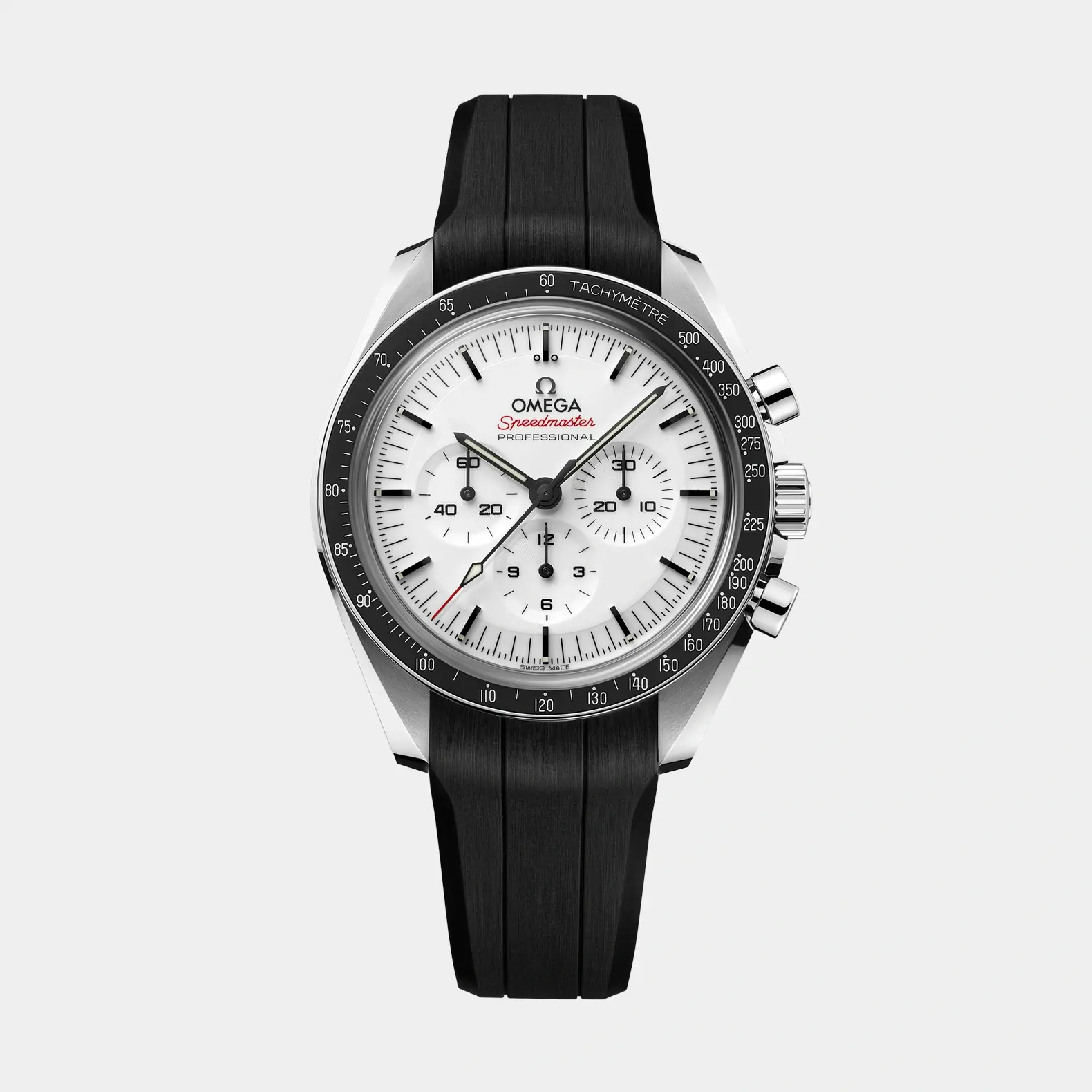 Speedmaster Moonwatch Professional 42mm - White Dial on Rubber Strap