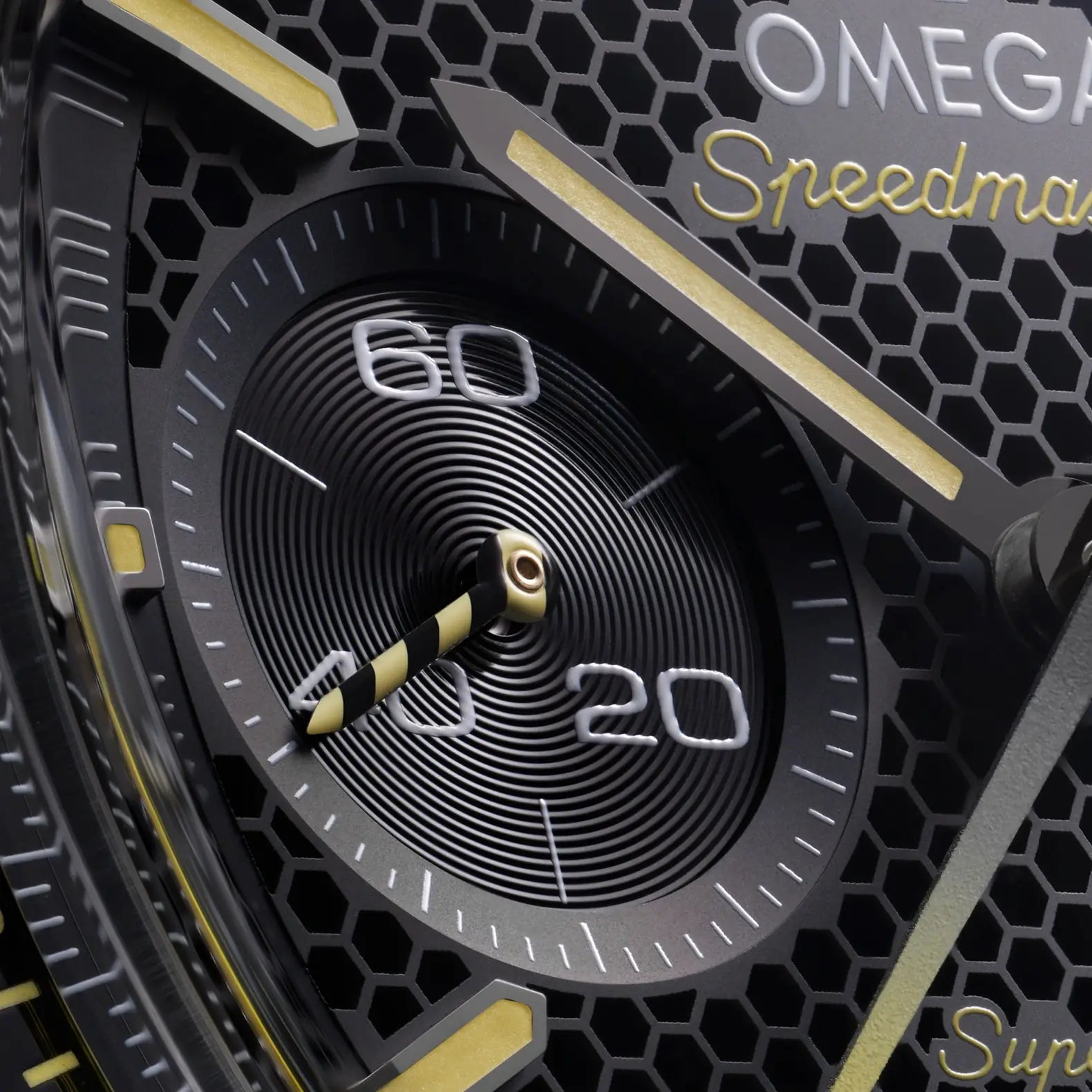 Speedmaster Super Racing 44.25mm - Black Honeycomb Dial