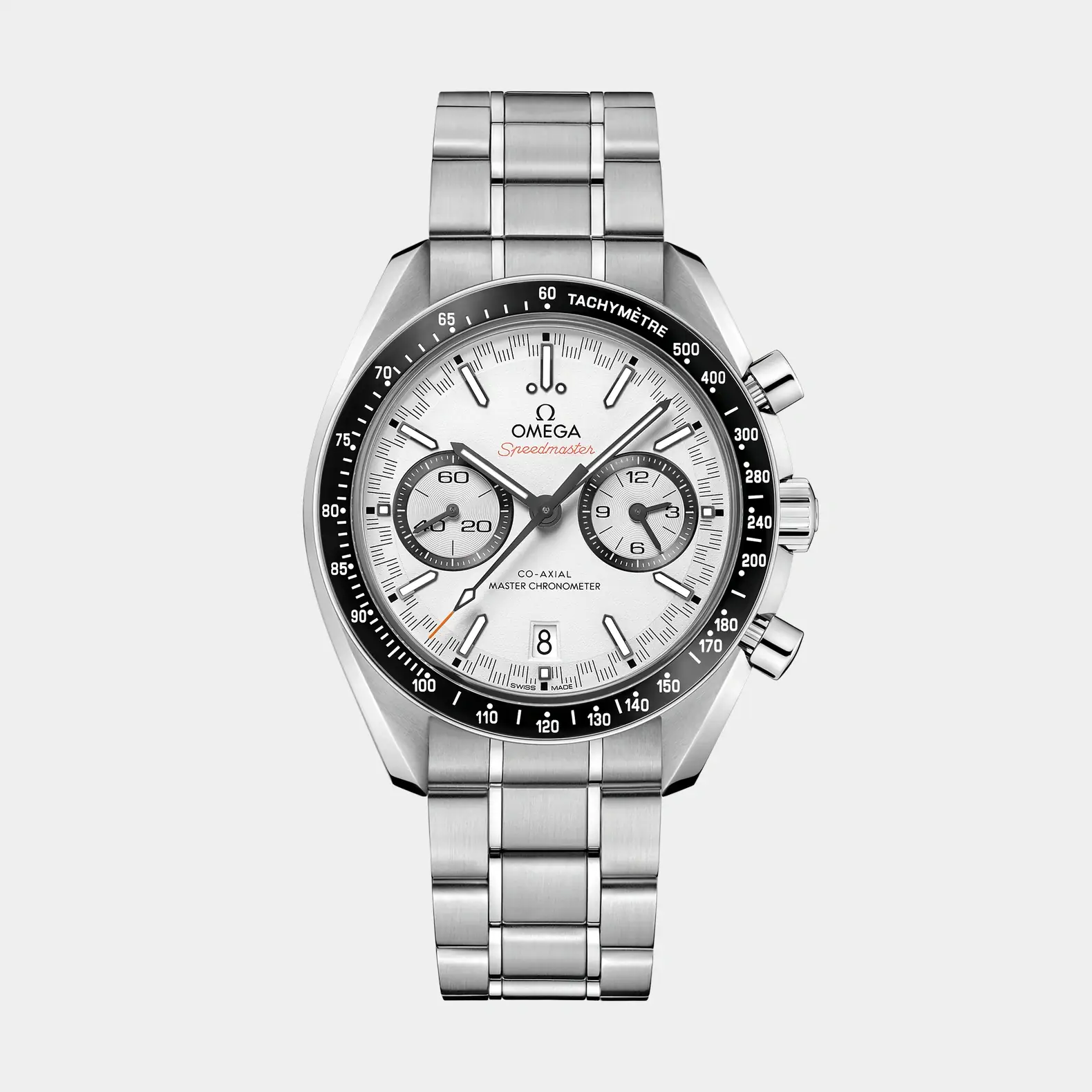 Ryu　　　 OMEGA Speedmaster 自動巻き クロノグラフ OMEGA | Speedmaster Racing 44.25mm - White Dial on Bracelet