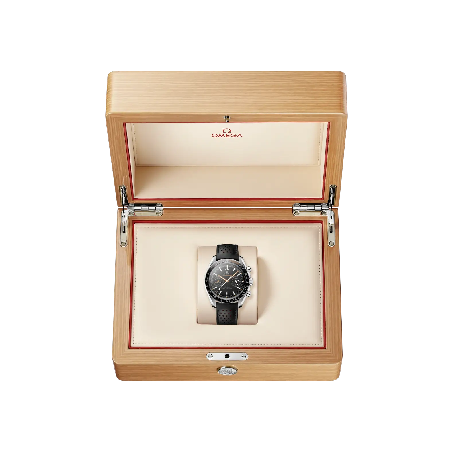 Speedmaster Racing 44.25mm - Black and Orange Dial on Strap