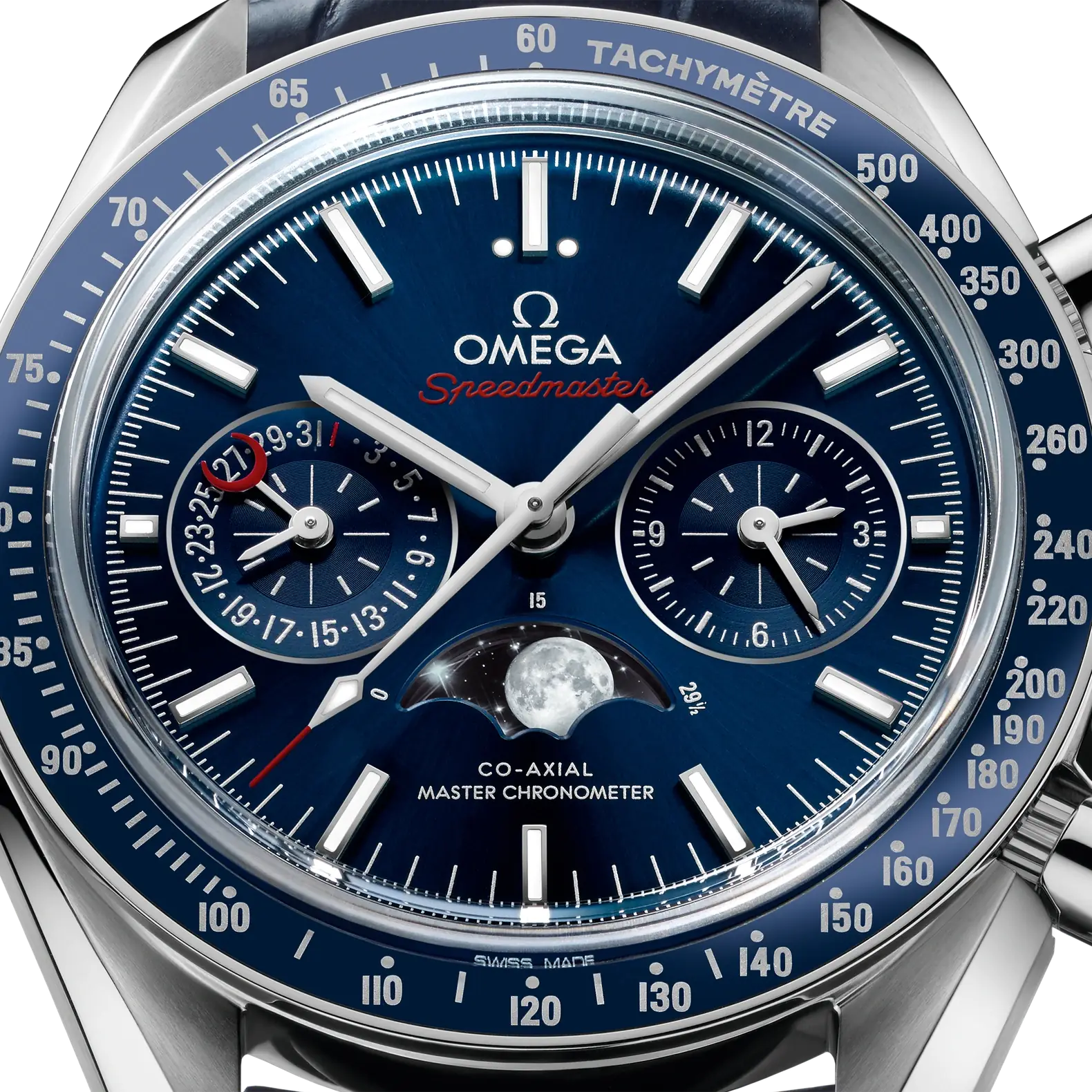 Speedmaster Moonphase 44.25 mm - Blue Dial on Strap