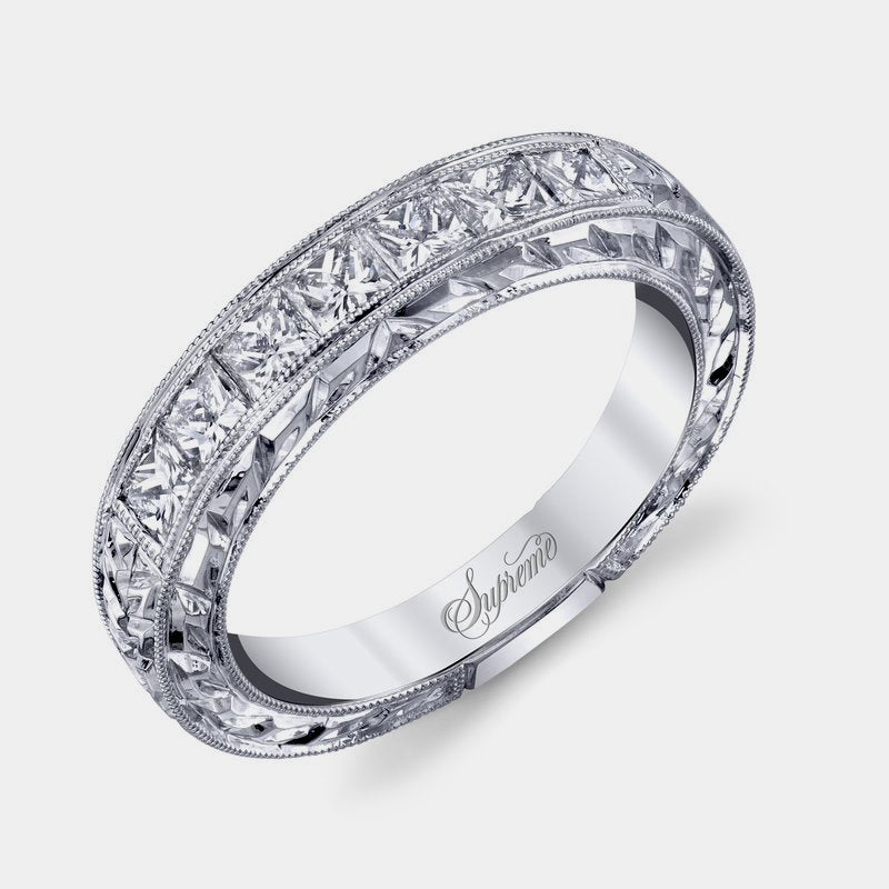 Channel-Set Princess Diamond Wedding Ring