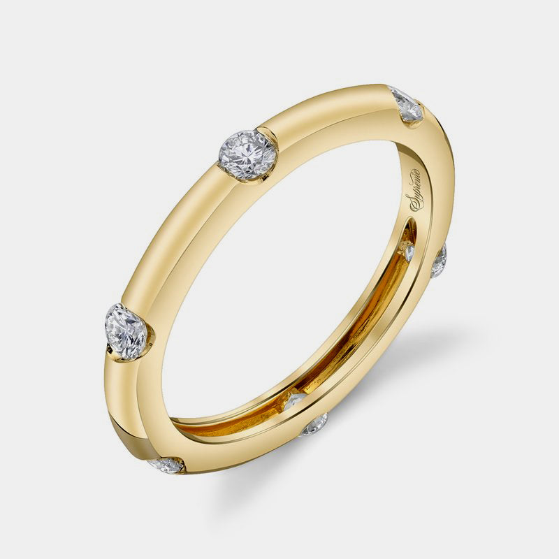 Modern Round Diamond Wedding Ring