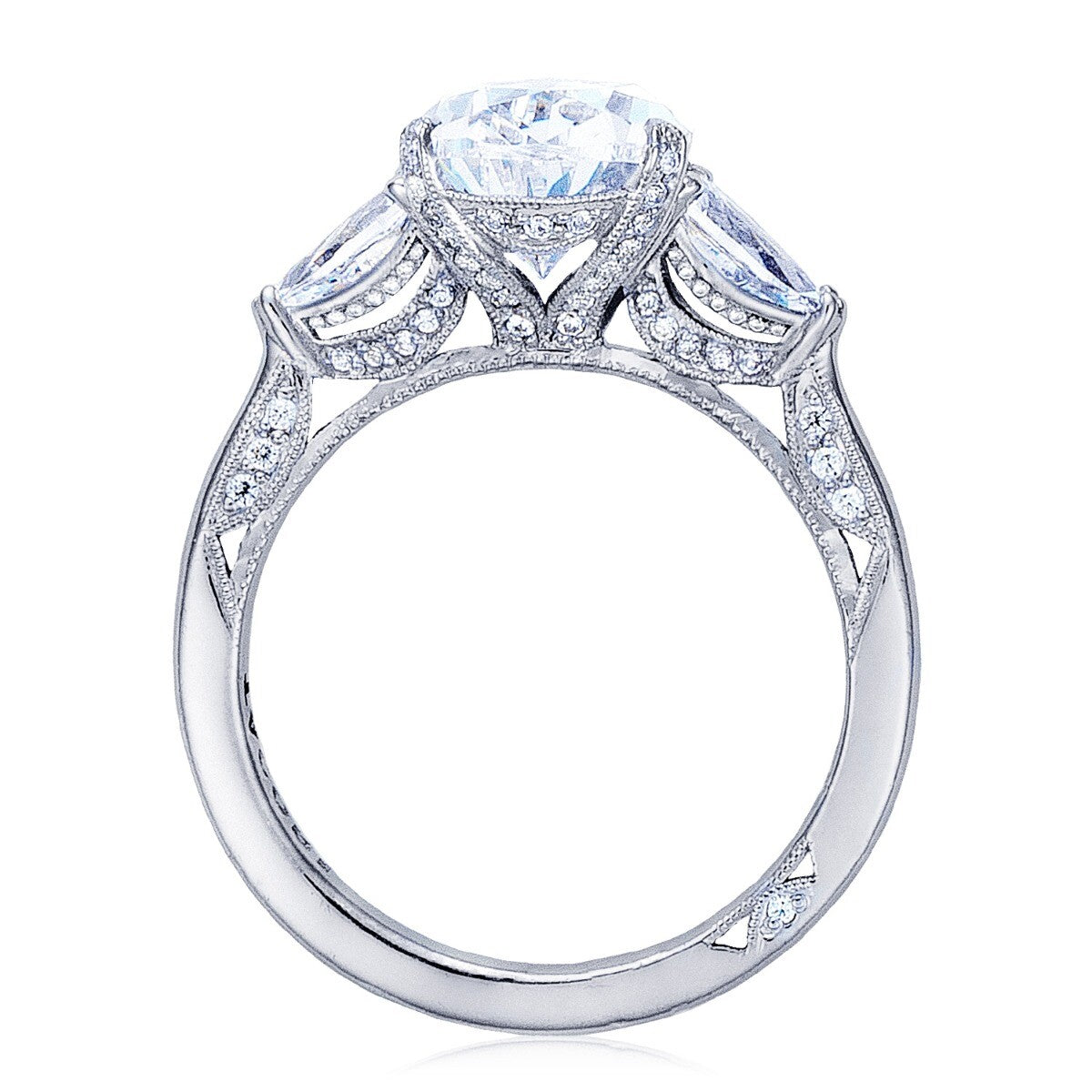Pear 3-Stone Platinum Engagement Ring - HT2628