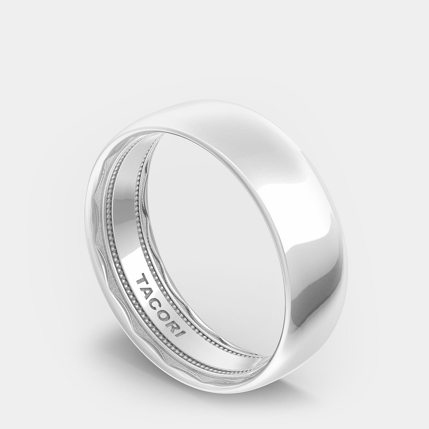 Classic Polished Wedding Ring 18K White Gold - 138-7