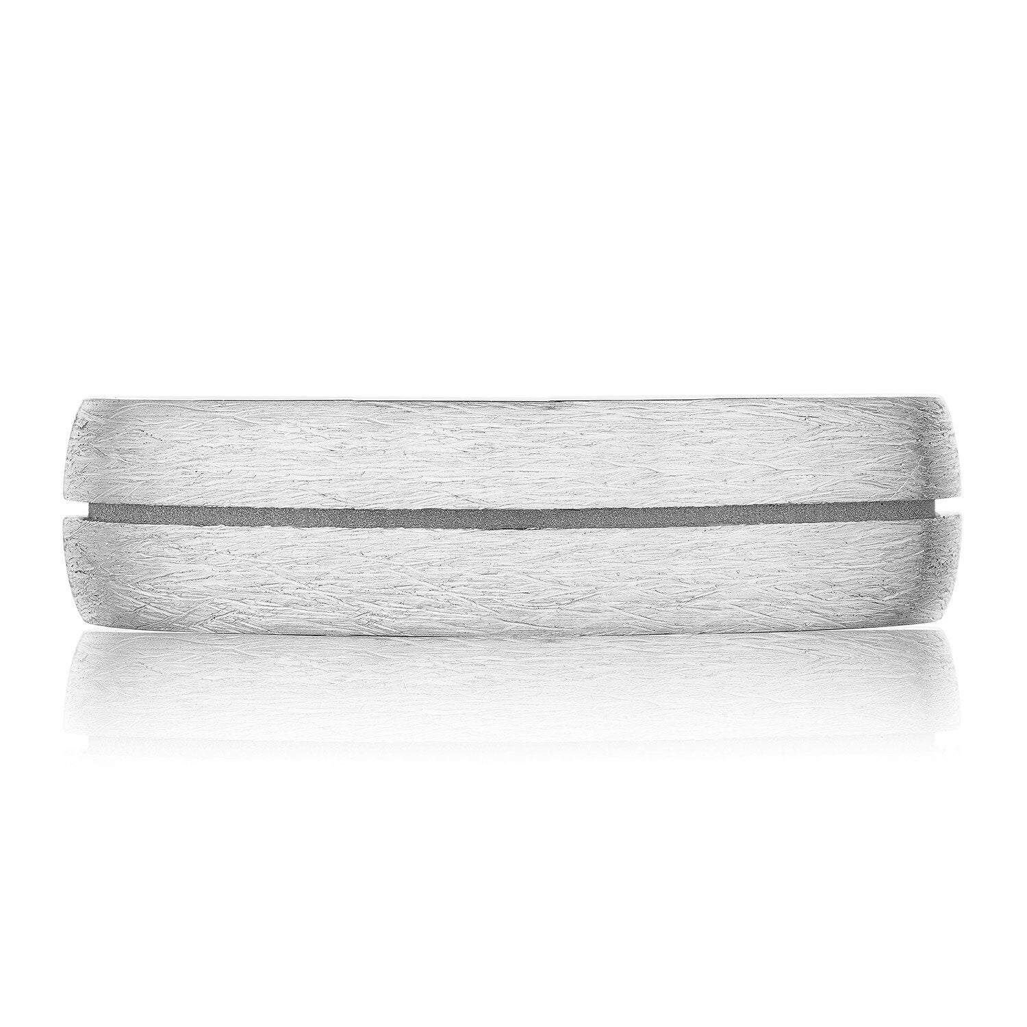 Classic Brush Finish Wedding Ring Platinum -142-6