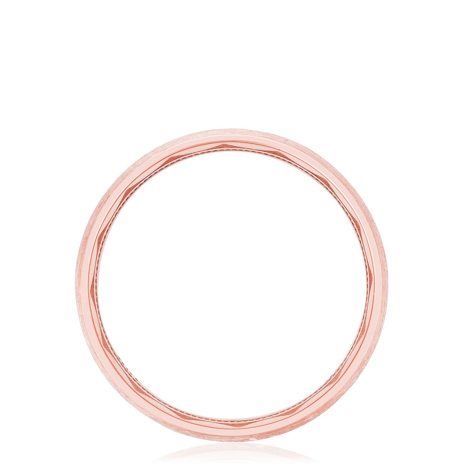 Classic Brush Finish Wedding Ring 18k Rose Gold -142-6