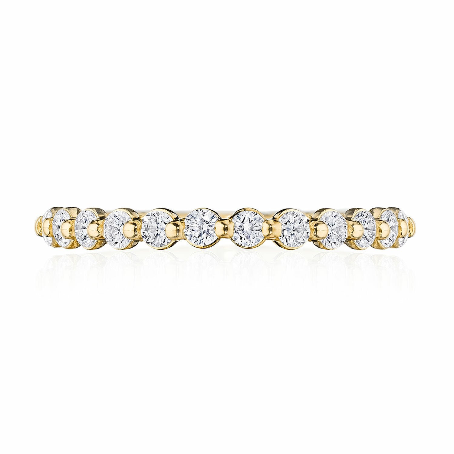 Round Diamond Wedding Ring 18k Yellow Gold - 2666B12