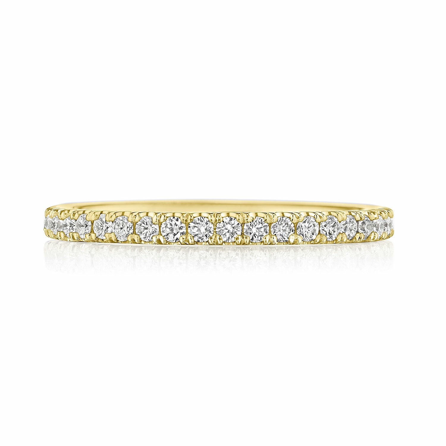 Pavé Diamond Eternity Wedding Ring 18K Yellow Gold - 2670