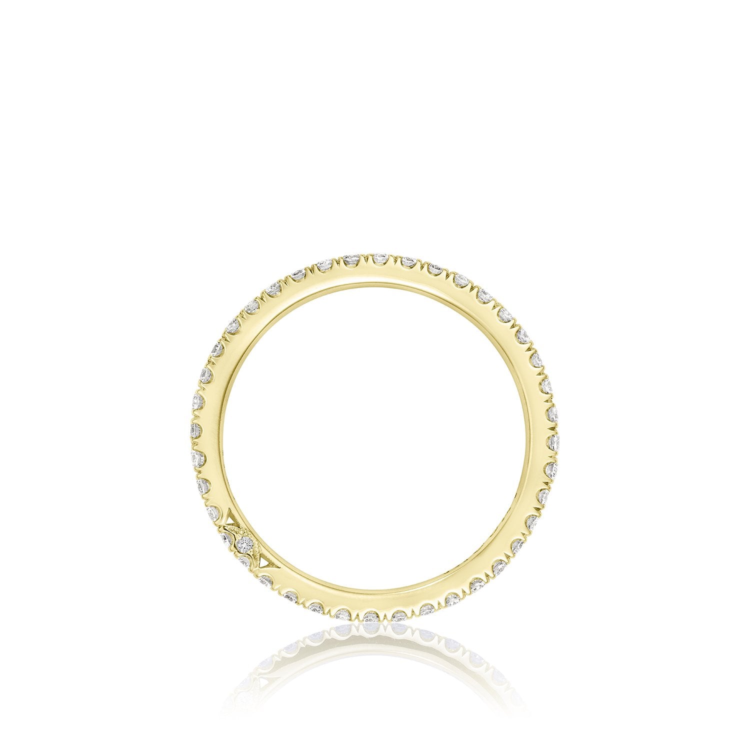 Pavé Diamond Eternity Wedding Ring 18K Yellow Gold - 2670