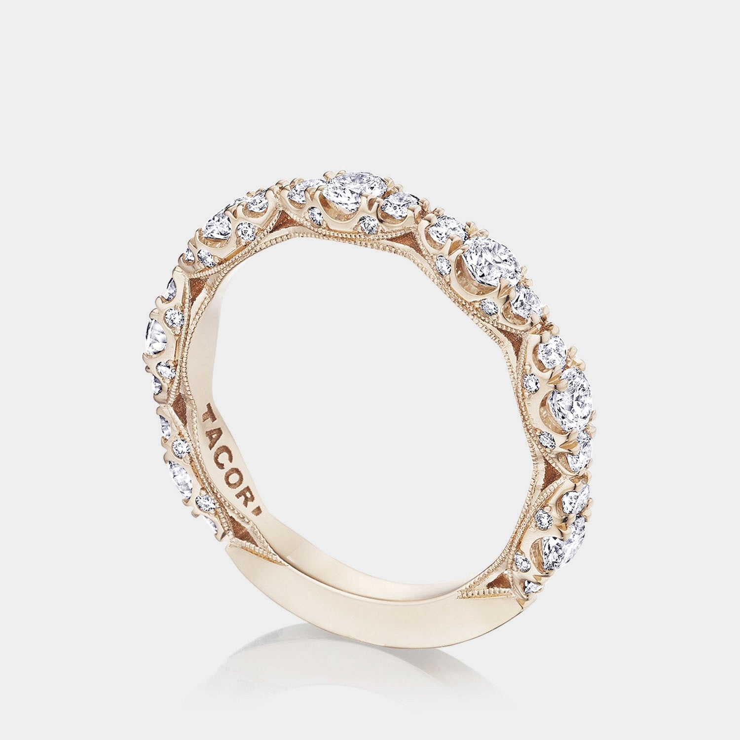 Marquise Shape Wedding Ring 18k Rose Gold - HT2653B34