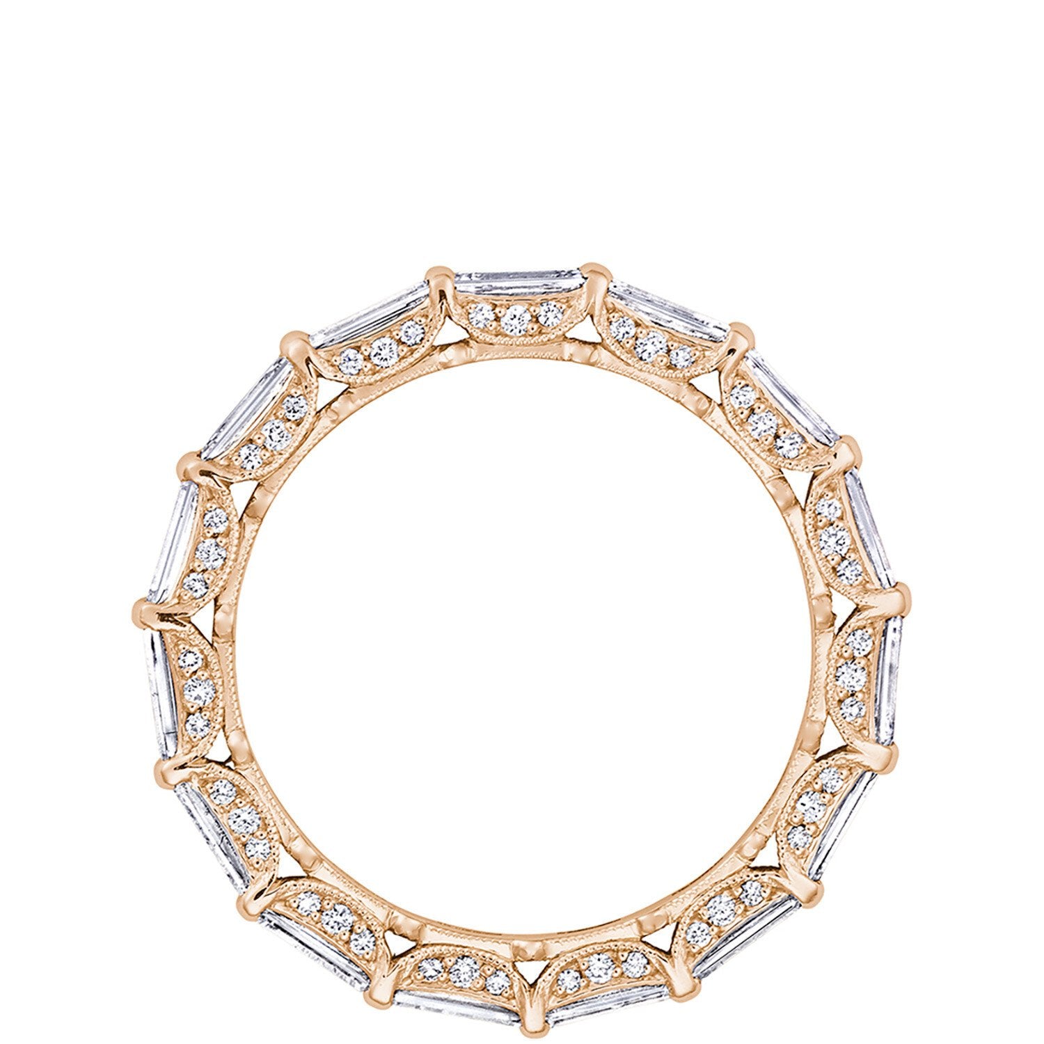 Baguette Eternity Wedding Ring 18k Rose Gold - HT2658