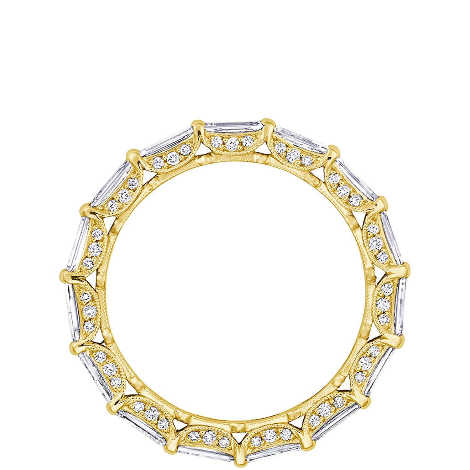Baguette Eternity Wedding Ring 18k Yellow Gold - HT2658