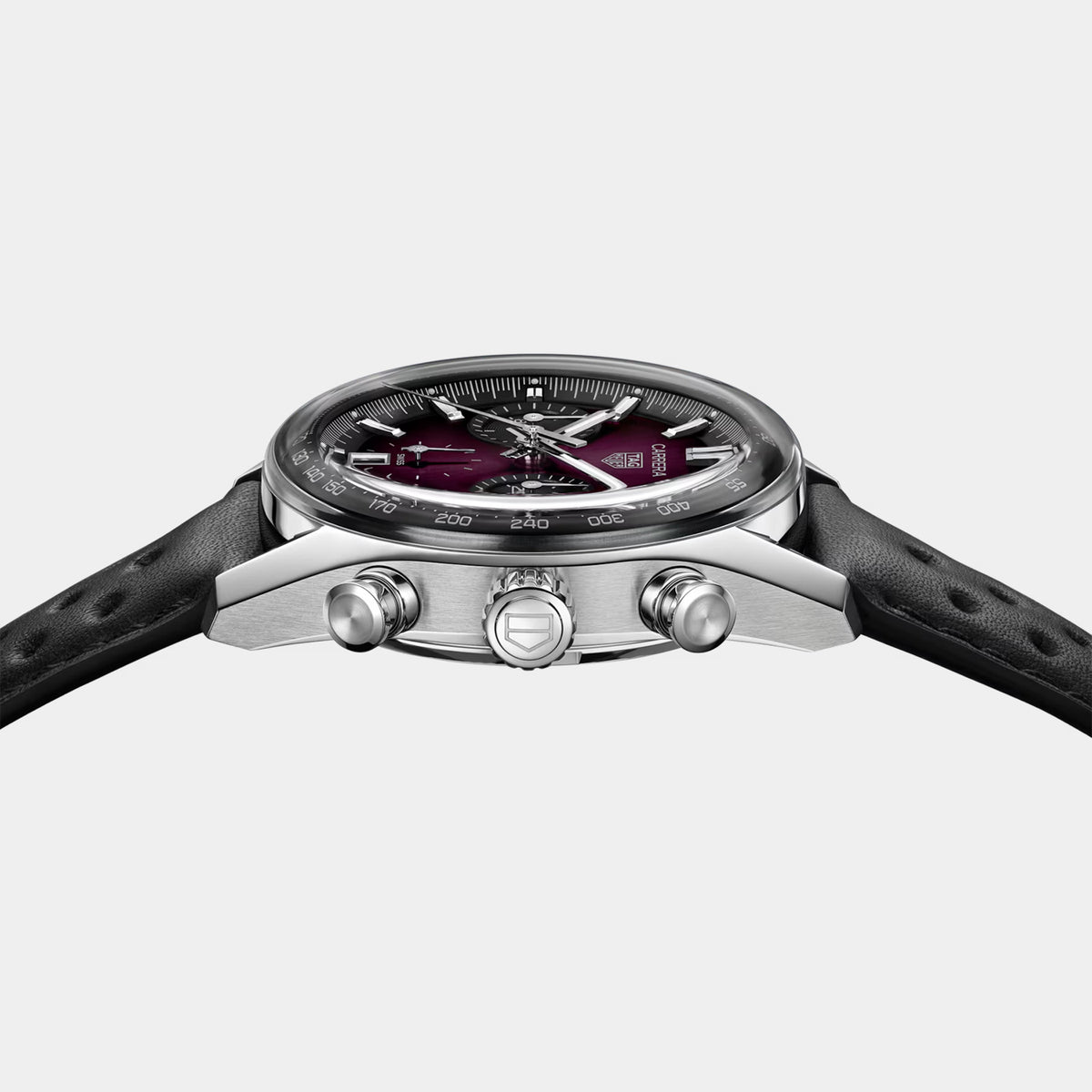 Carrera Chronograph 39mm Purple Dial Stainless Steel Watch