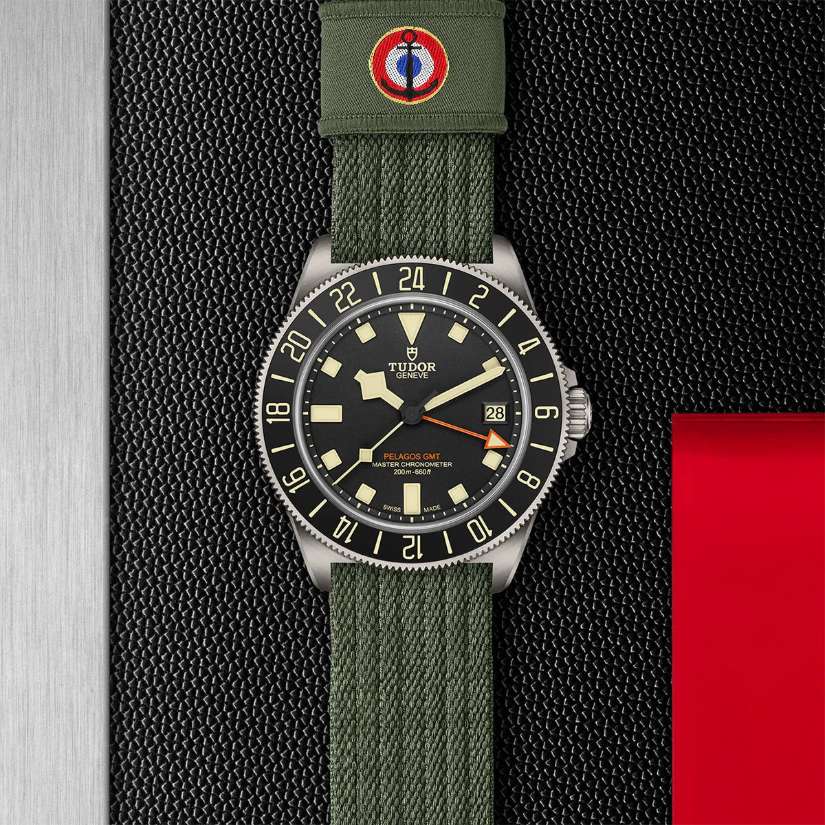 Pelagos FXD GMT 42mm - Black Dial on Fabric Strap