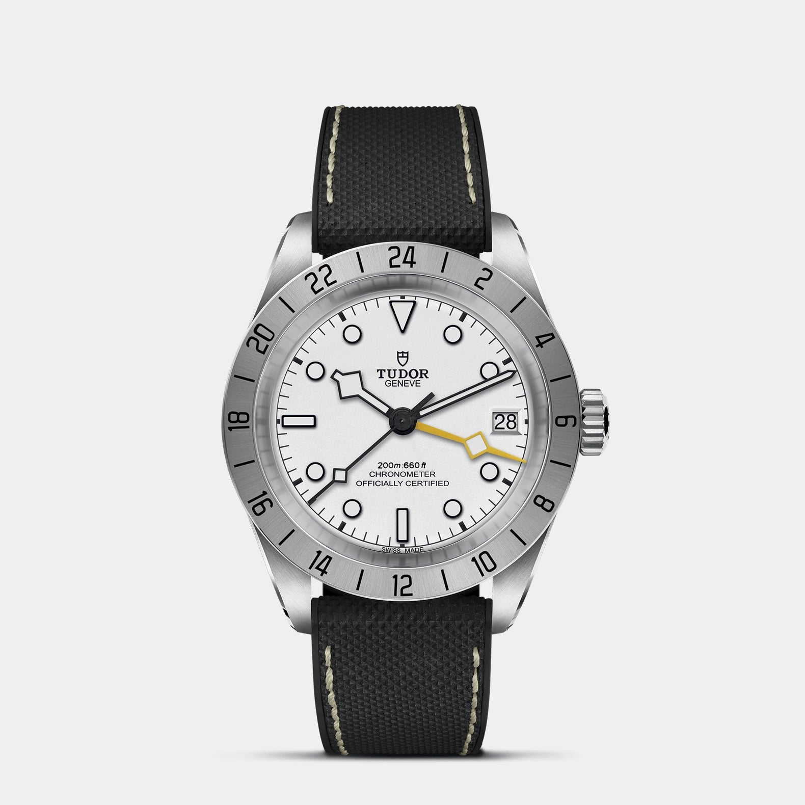 Black Bay Pro 39mm - Opaline Dial on Hybrid Strap