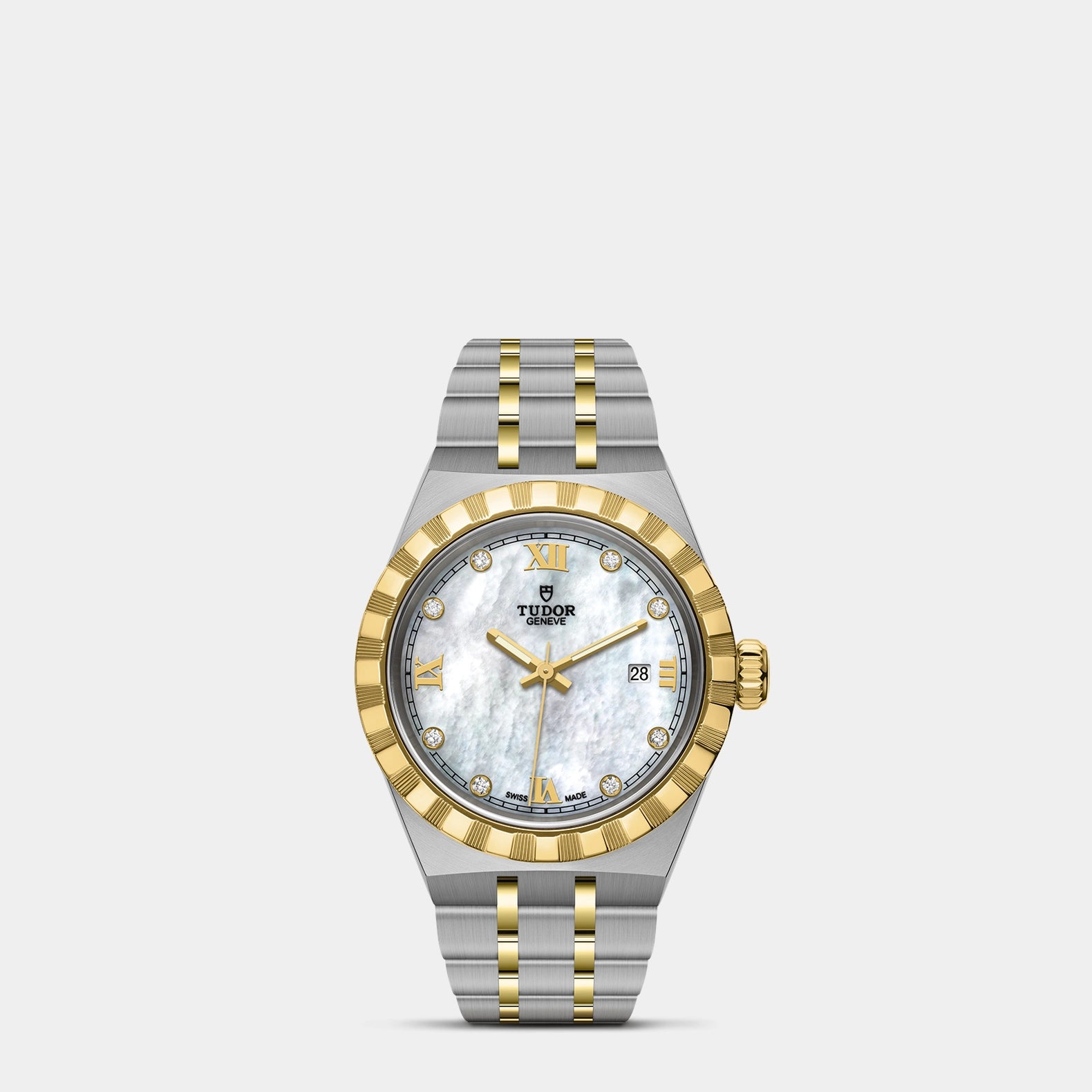 TUDOR Royal Two-Tone 28mm - Mother of Pearl Diamond Dial
