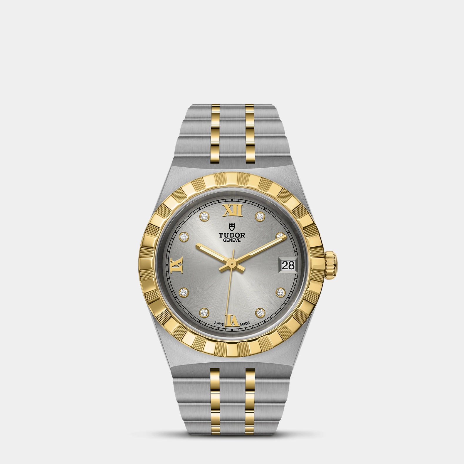 TUDOR Royal Two-Tone 34mm - Silver Diamond Dial