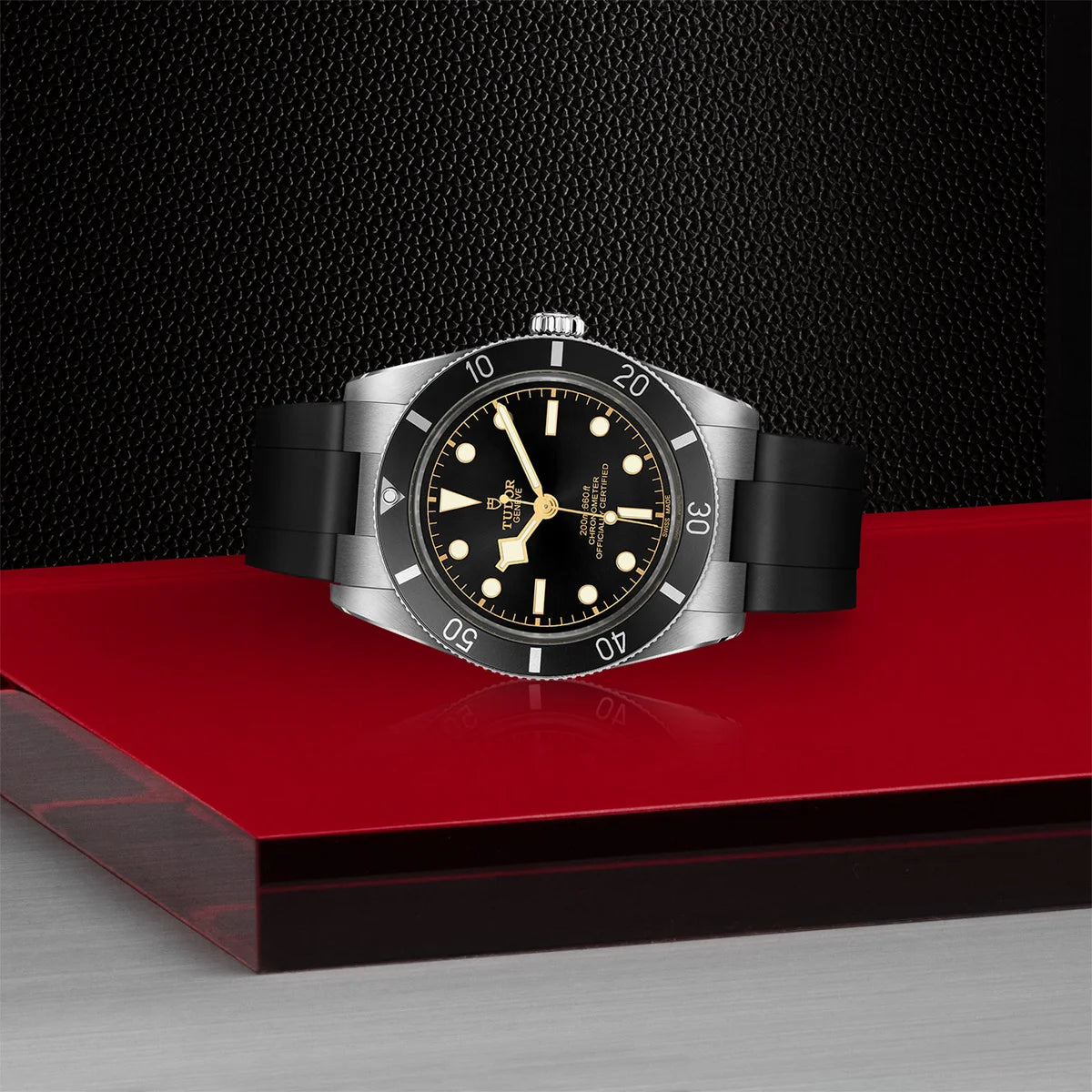 Black Bay 54 37mm - Black Dial on Rubber Strap