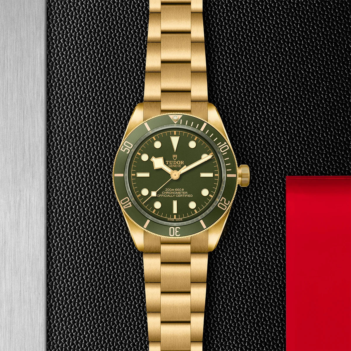 Black Bay 58 18k 39mm - Green Dial on 3-Link Bracelet