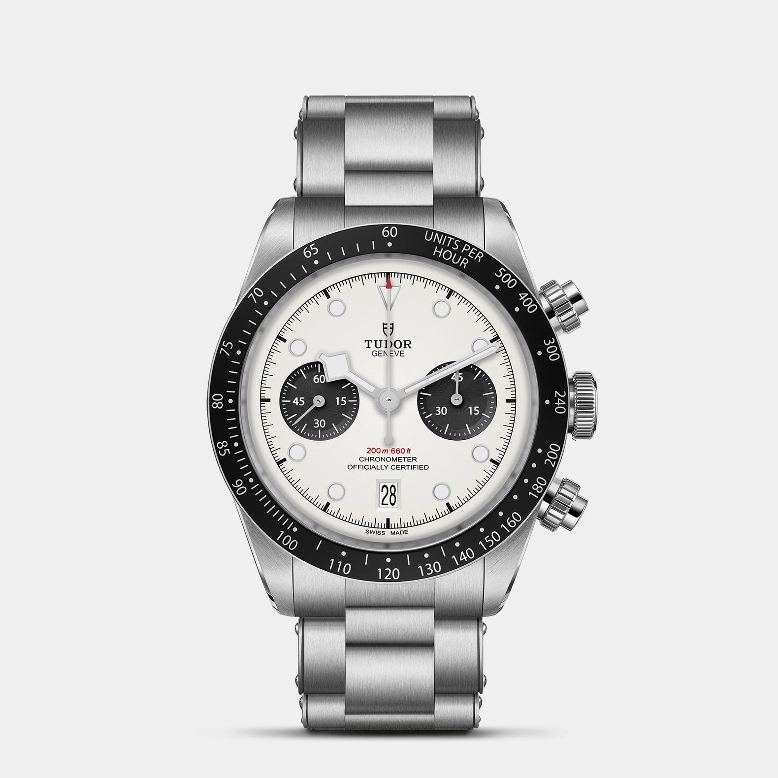 Black Bay Chrono 41mm - White Dial on 3-Link Bracelet