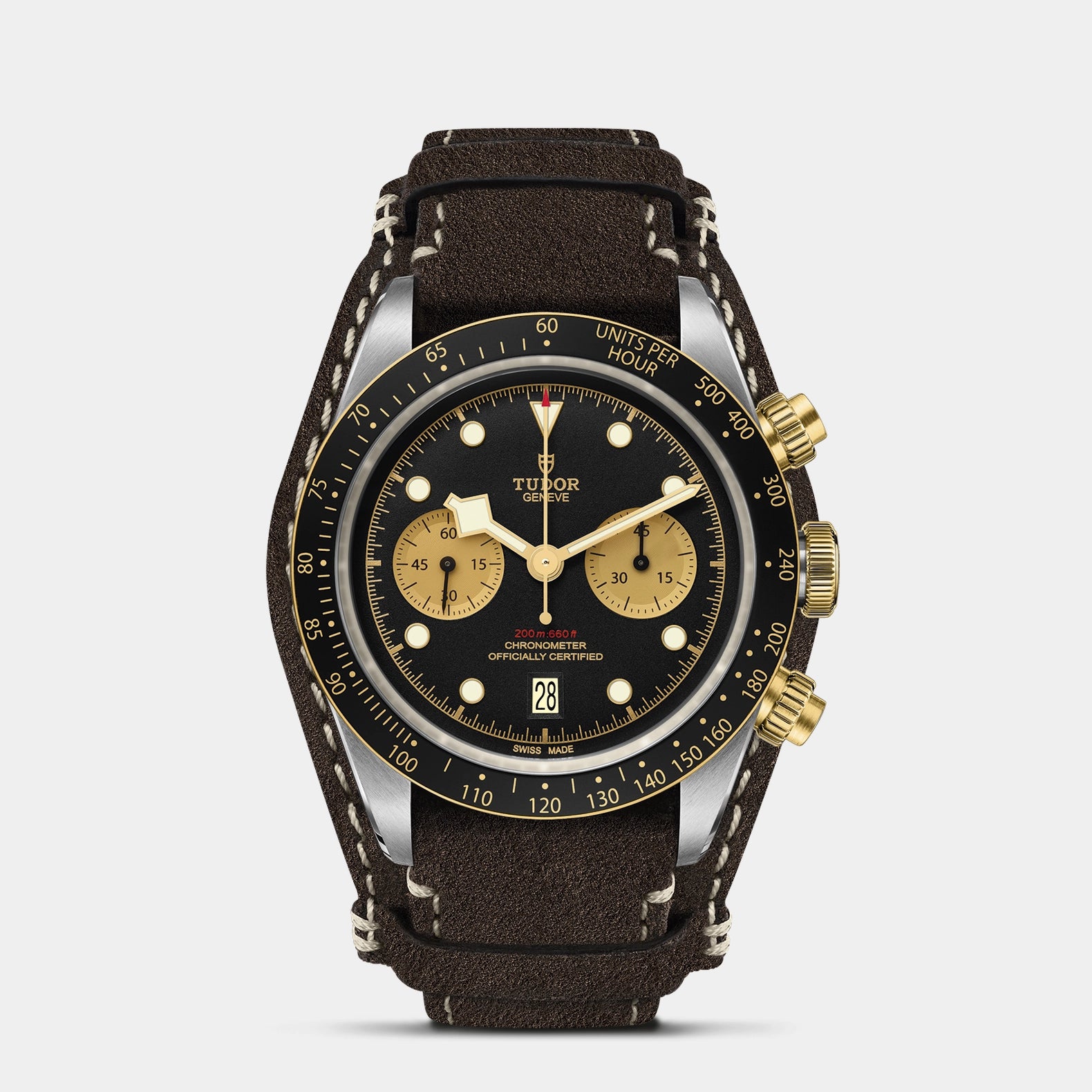 Black Bay Chrono S&G 41mm - Black Dial on Bund Strap
