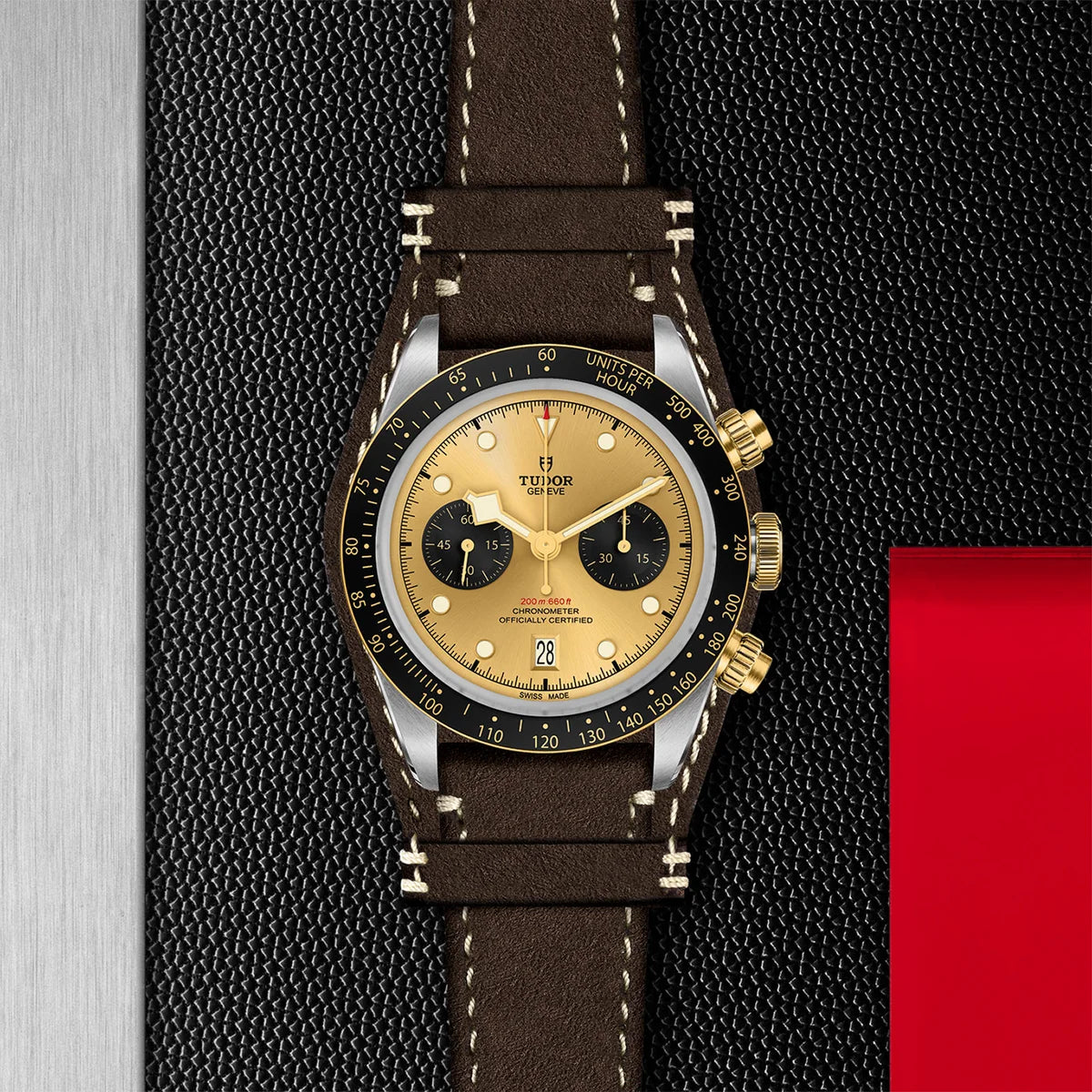 Black Bay Chrono S&G 41mm - Gold Dial on Bund Strap