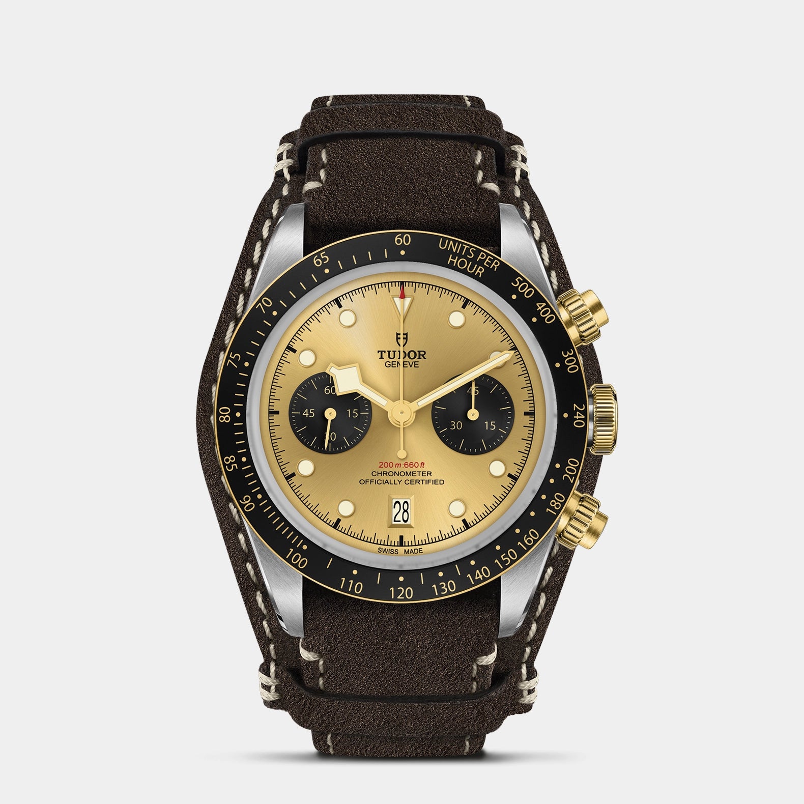 Black Bay Chrono S&G 41mm - Gold Dial on Bund Strap