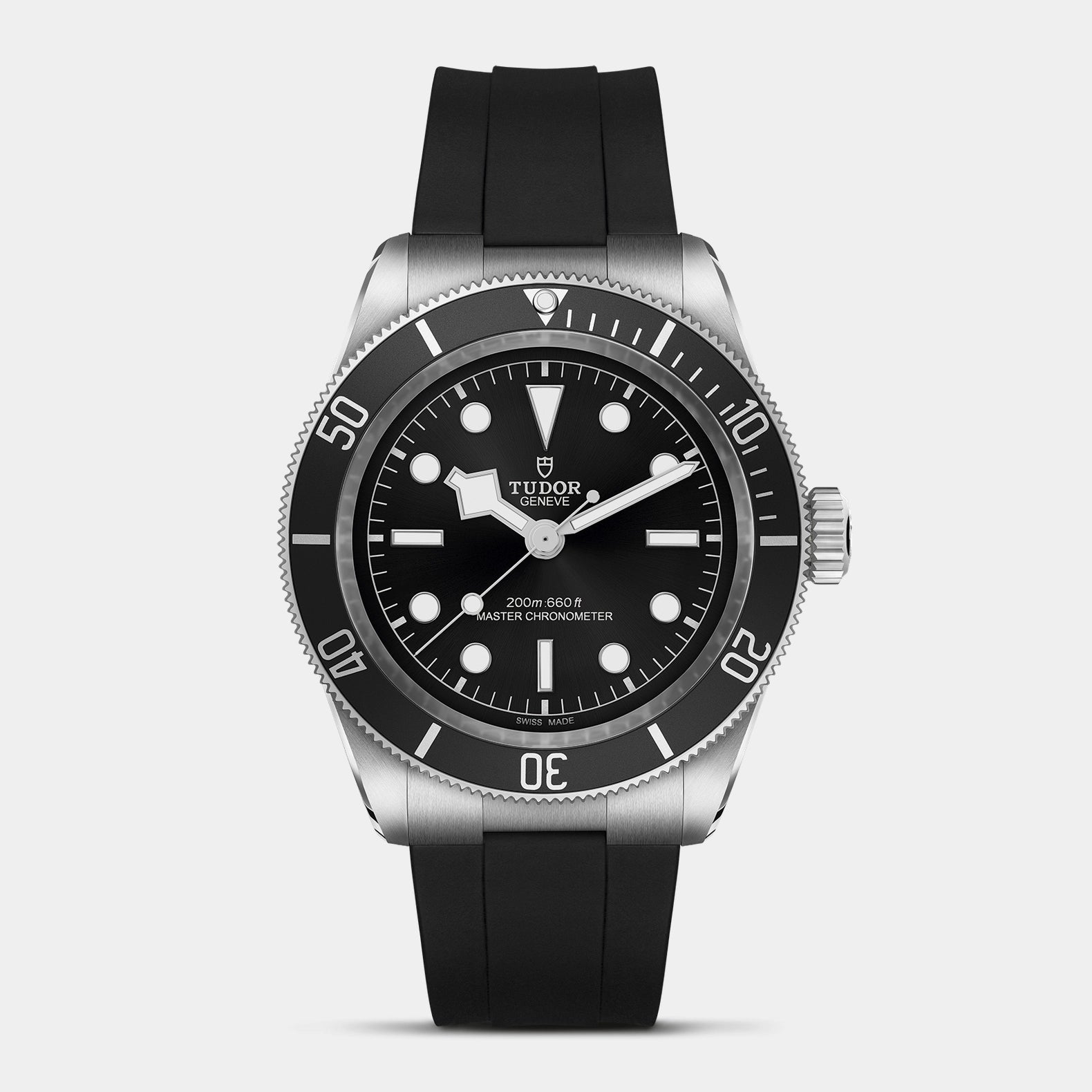 Black Bay 41mm - Black Dial on Rubber Strap