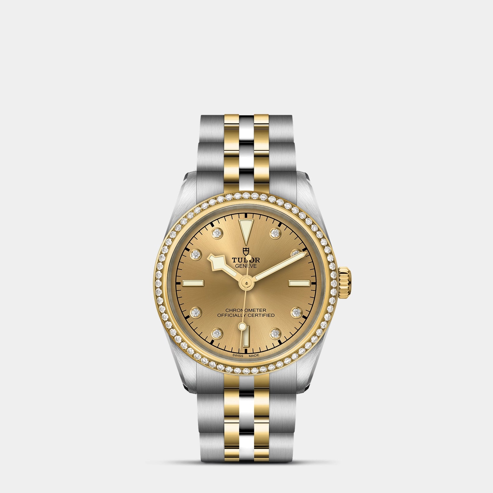 Black Bay One S&G 31mm - Gold Dial Diamond Bezel on 5-Link Bracelet