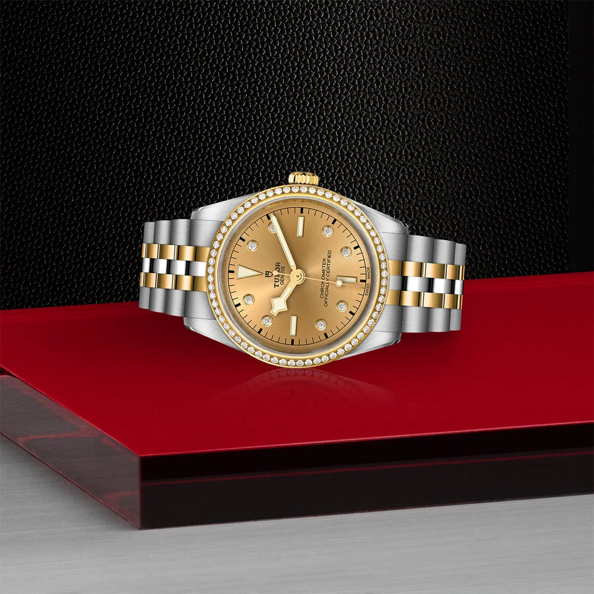 Black Bay One S&G 36mm - Gold Dial Diamond Bezel on 5-Link Bracelet