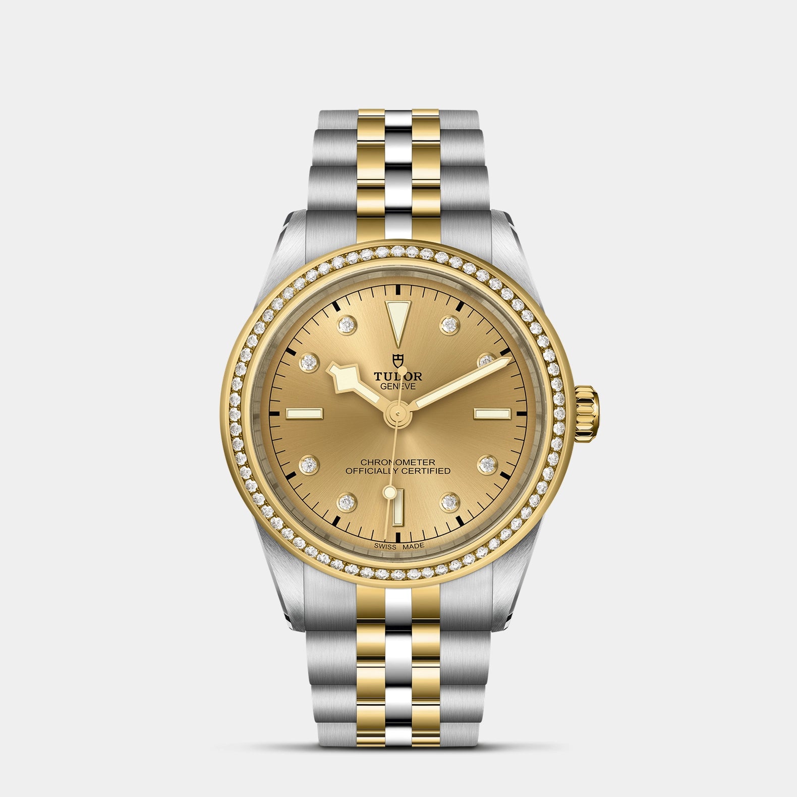 Black Bay One S&G 39mm - Gold Dial Diamond Bezel on 5-Link Bracelet