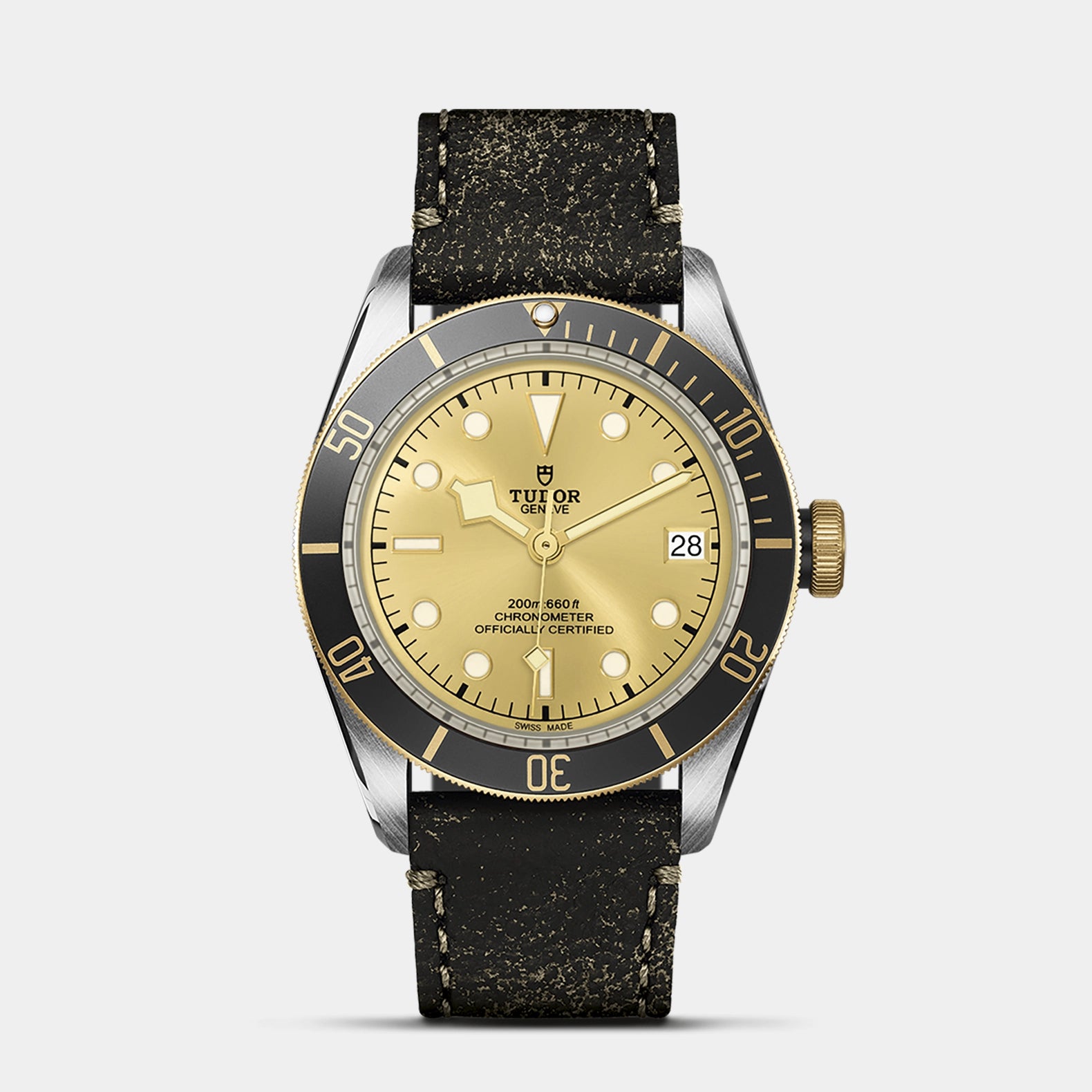 Black Bay S&G 41mm - Gold Dial on Leather Strap