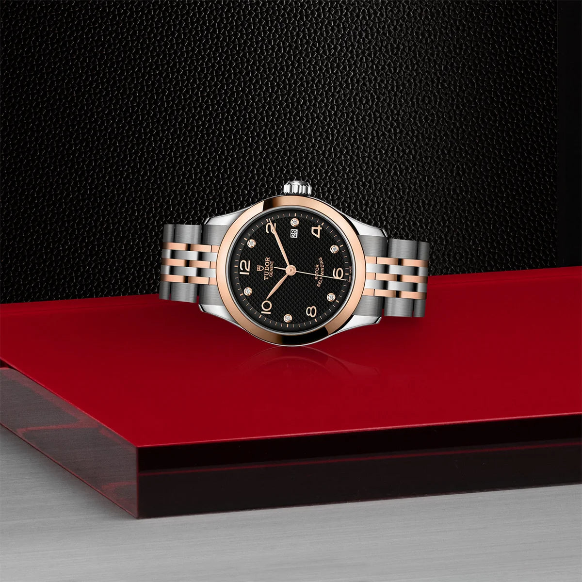 1926 Two-Tone 28mm - Black Diamond Dial on Bracelet