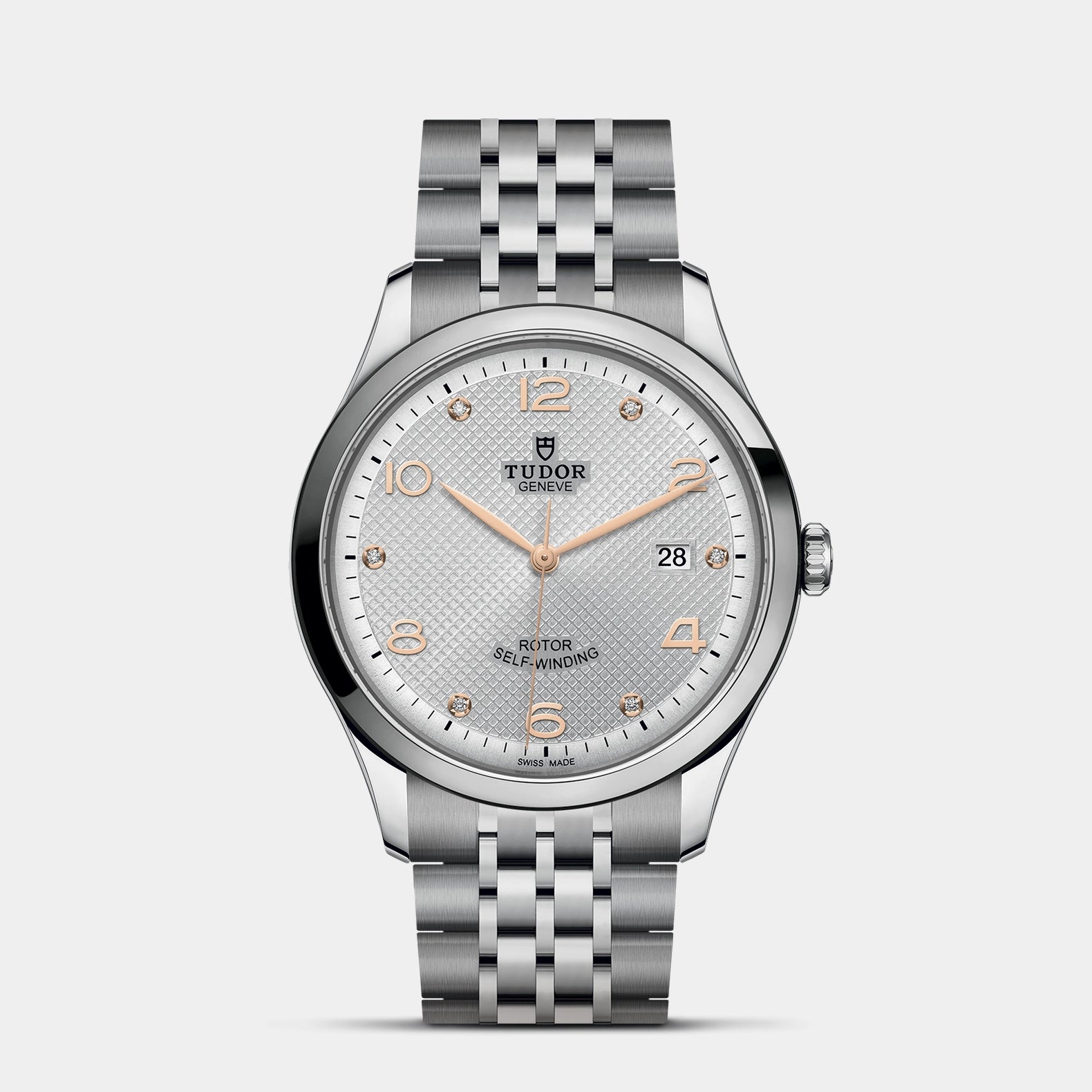 1926 41mm - Silver Diamond Dial on Bracelet