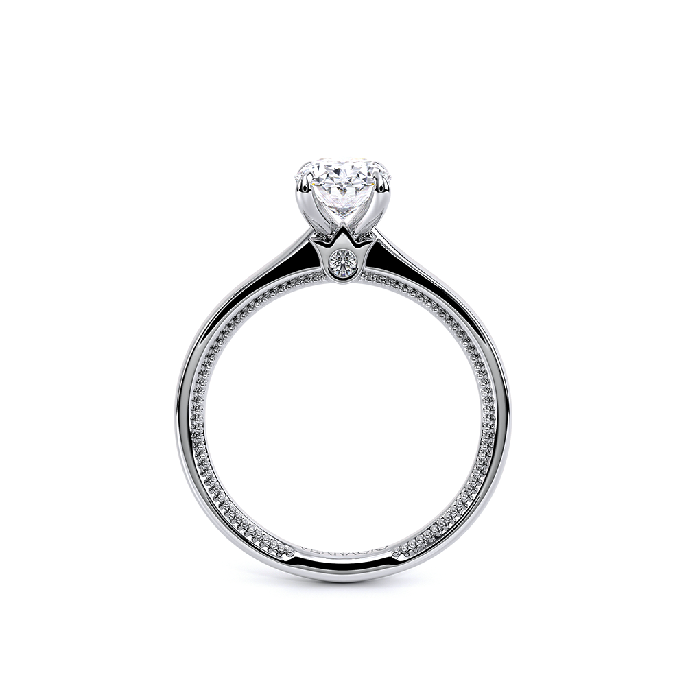 Oval Solitaire Platinum Engagement Ring - REN-SOL301