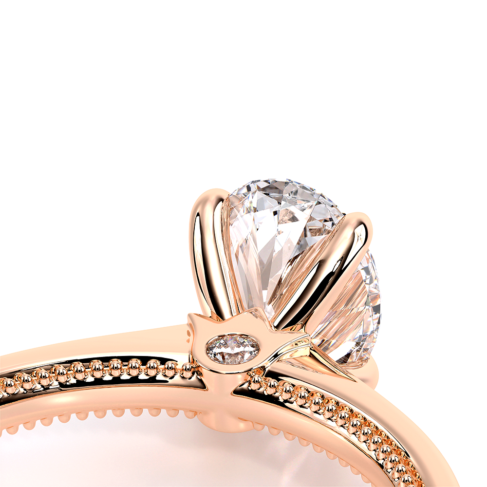 Oval Solitaire 18k Rose Gold Engagement Ring - REN-SOL301