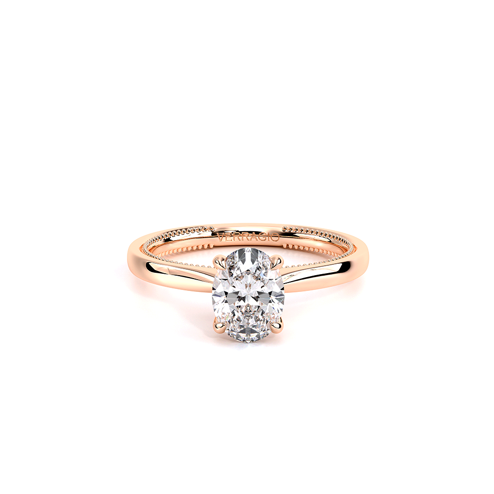 Oval Solitaire 18k Rose Gold Engagement Ring - REN-SOL301