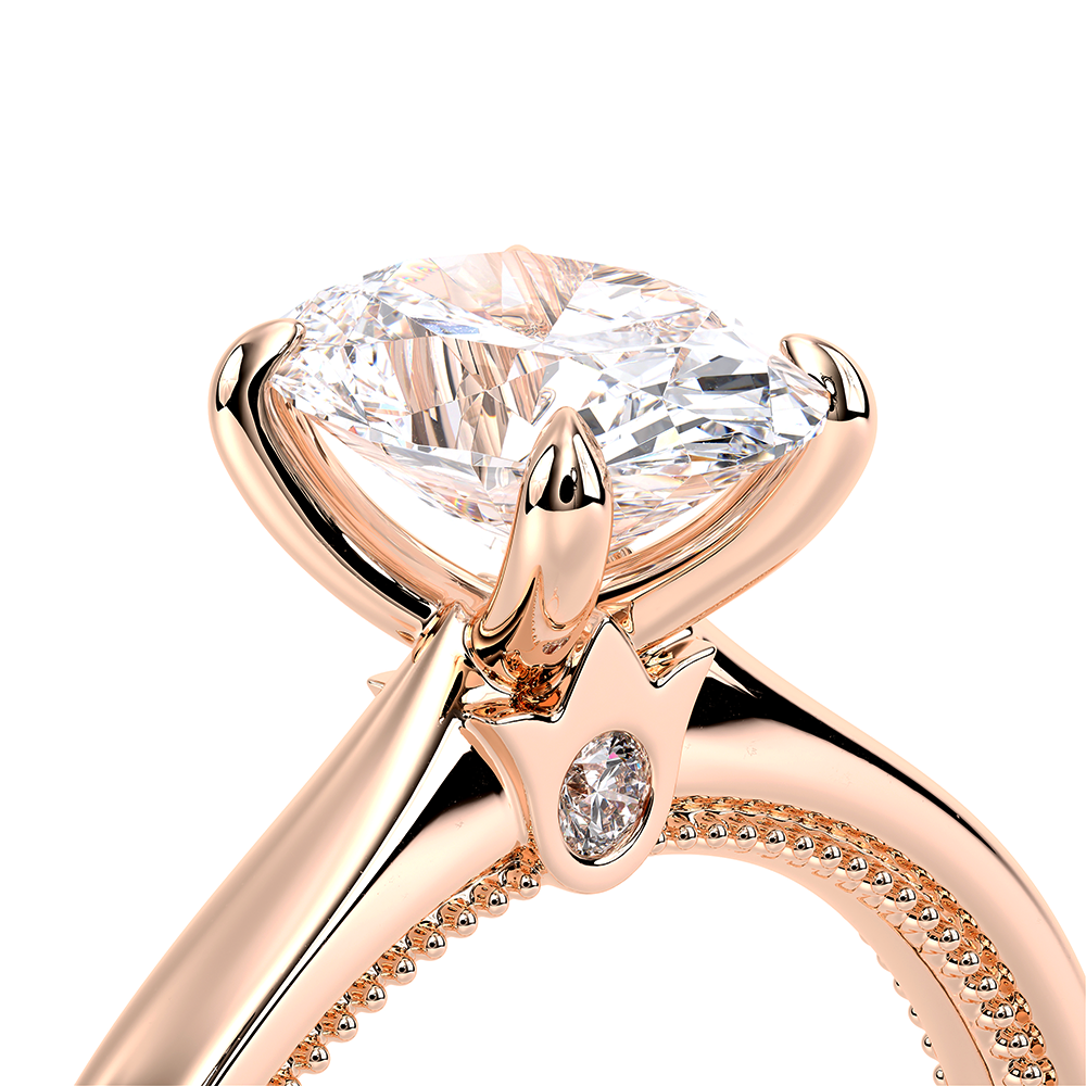 Oval Solitaire 18k Rose Gold Engagement Ring - REN-SOL301