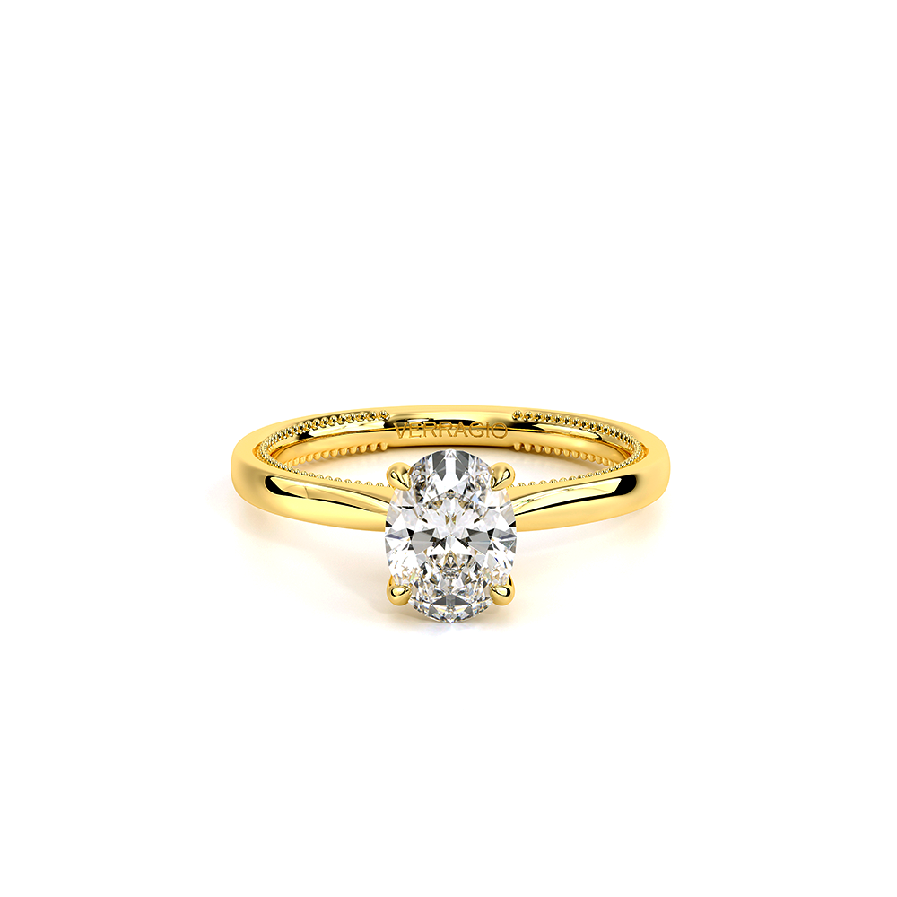 Oval Solitaire 14k Yellow Gold Engagement Ring - REN-SOL301