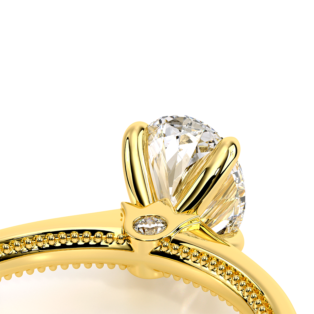 Oval Solitaire 18k Yellow Gold Engagement Ring - REN-SOL301