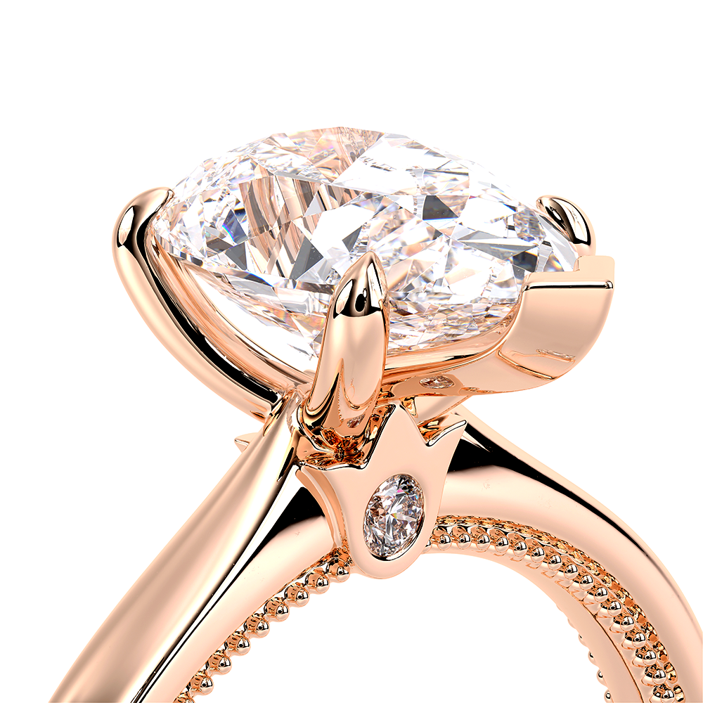 Pear Solitaire 18k Rose Gold Engagement Ring - REN-SOL301