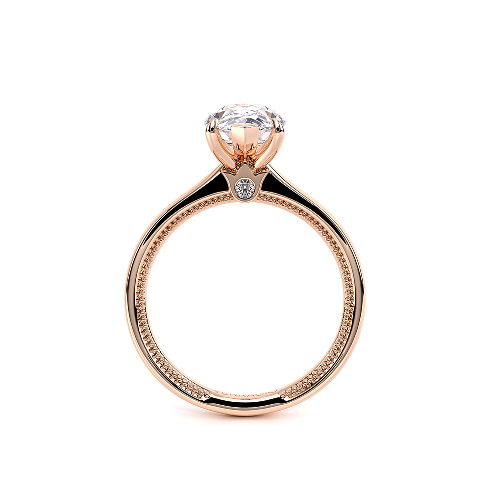 Pear Solitaire 18k Rose Gold Engagement Ring - REN-SOL301