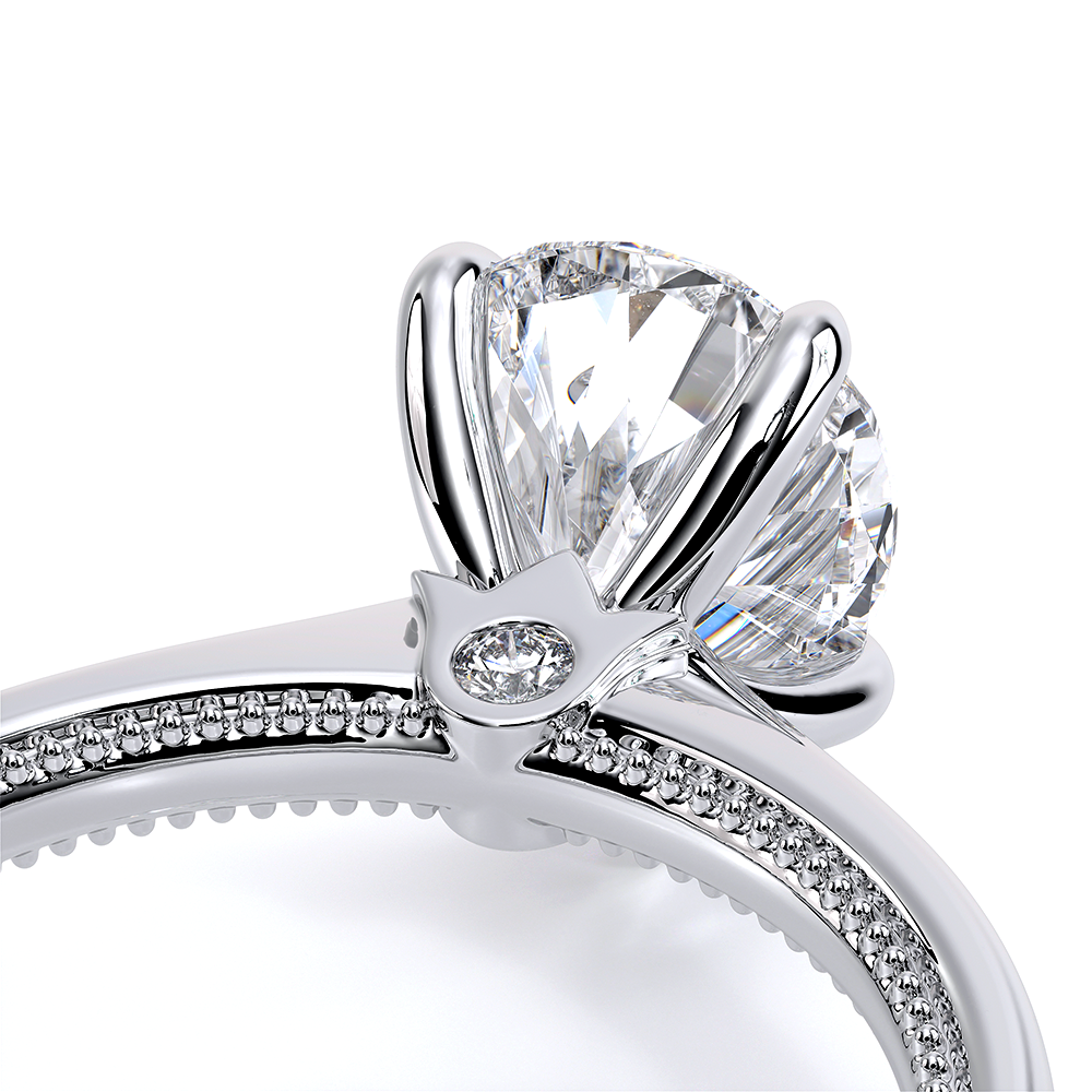 Pear Solitaire 18k White Gold Engagement Ring - REN-SOL301