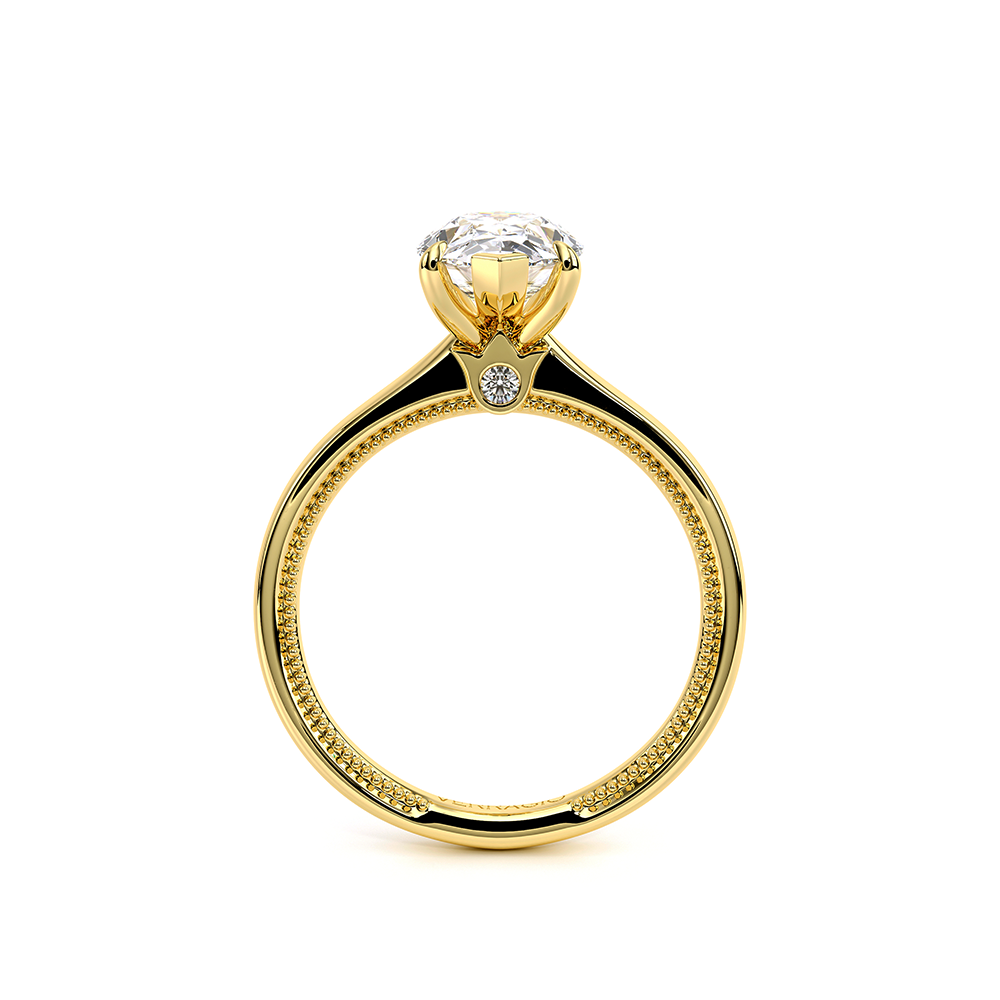 Pear Solitaire 18k Yellow Gold Engagement Ring - REN-SOL301