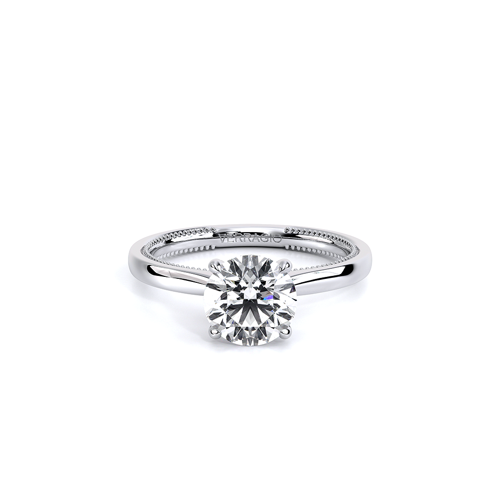 Round Solitaire Platinum Engagement Ring - REN-SOL301