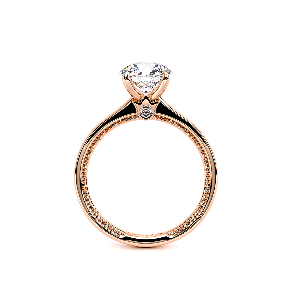 Round Solitaire 18k Rose Gold Engagement Ring - REN-SOL301