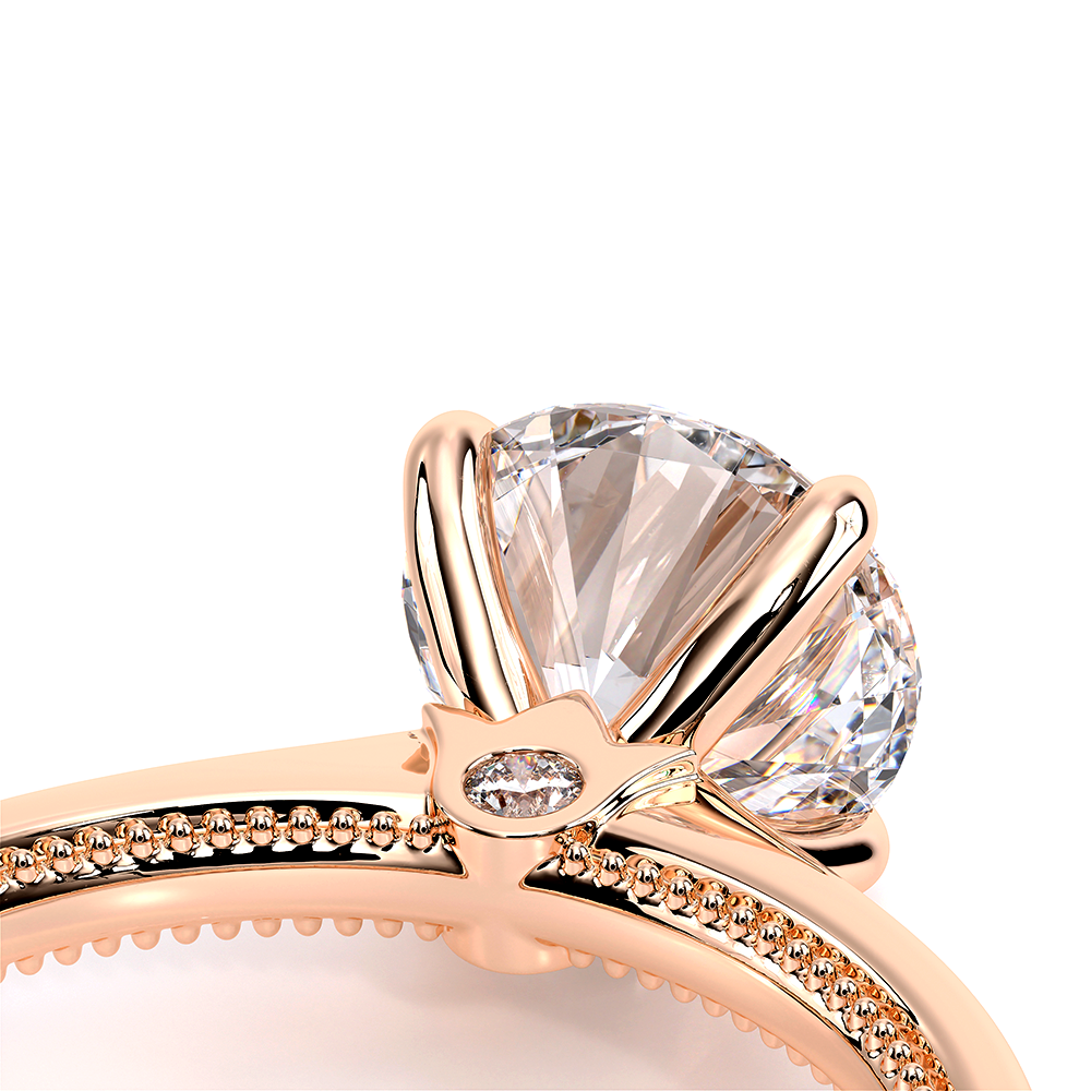 Round Solitaire 18k Rose Gold Engagement Ring - REN-SOL301