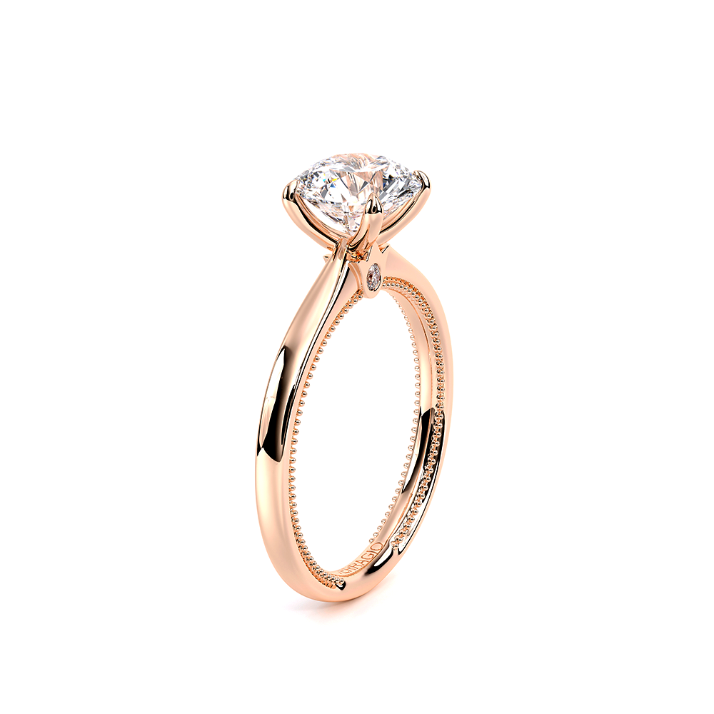 Round Solitaire 18k Rose Gold Engagement Ring - REN-SOL301